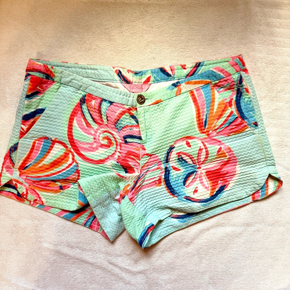 Lilly Pulitzer Mint Seashell Print Women's Shorts
